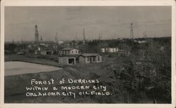 Forest of Derricks Within a Modern City, Oklahoma City Oil Field Postcard Postcard Postcard