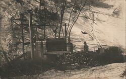 Men Making Maple Syrup in Winter Occupational Postcard Postcard Postcard