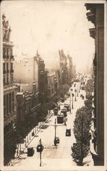 Street Scene with Trolleys, Buenos Aires, Argentina Postcard