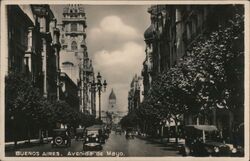 Avenida de Mayo, Buenos Aires Postcard