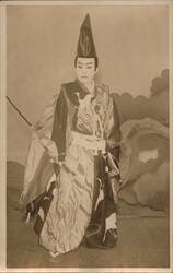 Ennosuke Ichikawa in Fuji-Mimogatari Kabuki Play Japan Postcard Postcard Postcard