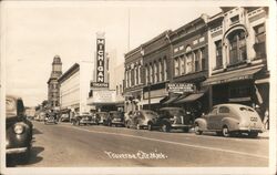 Michigan Theatre and Front Street, Traverse City, Mich. Postcard