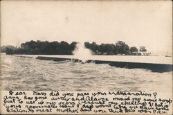 Breakwater, Point Charles in Distance Postcard