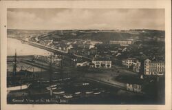 General View of St. Heliers, Jersey UK Postcard Postcard Postcard