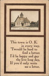 M. E. Church, Creston, Nebr. Postcard