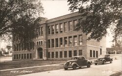 High School, Hallam, Nebraska Postcard