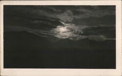 Moonlit Mountain Landscape Postcard