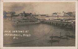 Dock Landing at Zamboango, Mindanao, Philippines Postcard Postcard Postcard