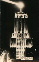 Lindbergh Beacon Atop Palmolive Building Chicago Illinois Postcard Postcard Postcard