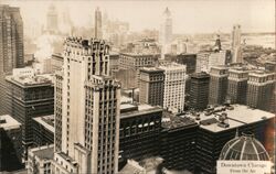 Downtown Chicago From the Air Illinois Postcard Postcard Postcard