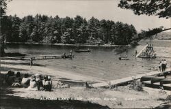 Alford Lake Camp, Union, Maine Postcard