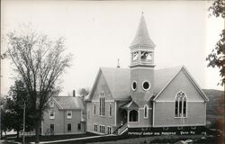 Methodist Church and Parsonage, Unity, ME Postcard