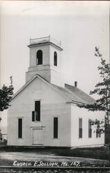 Church, East Sullivan, ME Postcard