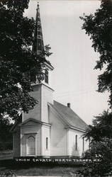 Union Church, North Turner, Maine Postcard