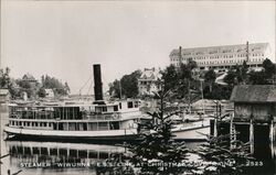 Steamer "Wiwurna" E.S.S. Line at Christmas Cove, Maine Postcard Postcard Postcard