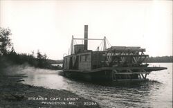 Steamer Capt. Lewey, Princeton, ME Postcard