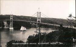 Waldo-Hancock Bridge, Bucksport, Maine Postcard Postcard Postcard