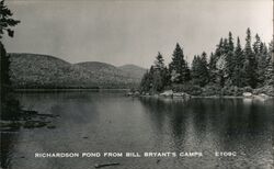 Richardson Pond from Bill Bryant's Camps Postcard