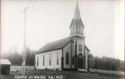 Church at Oak Bay, New Brunswick Canada Postcard Postcard Postcard