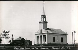 First Cong. Church and Corey Homestead, Boothbay, ME Maine Postcard Postcard Postcard