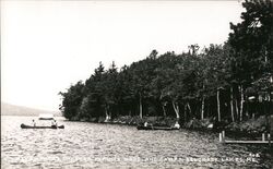 Canoeing at Belgrade Lakes, Maine Postcard Postcard Postcard