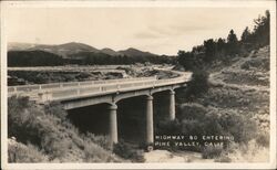 Highway 80 Entering Pine Valley, California Postcard Postcard Postcard