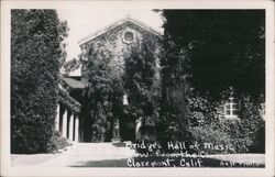 Bridges Hall of Music, Claremont, Calif. Postcard