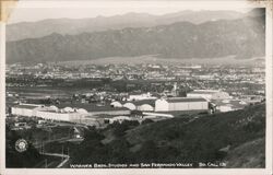 Warner Bros. Studios and San Fernando Valley, 1931 California Postcard Postcard Postcard