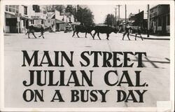 Main Street Julian Cal. On a Busy Day California Postcard Postcard Postcard