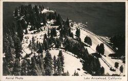 Aerial View of Lake Arrowhead, California Postcard Postcard Postcard