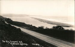 The Big Lagoon and Redwood Highway Postcard