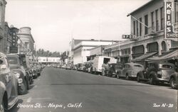 Brown St. - Napa, Calif. California Postcard Postcard Postcard