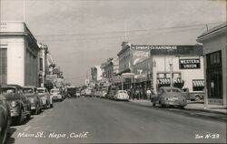 Main St. Napa, Calif. California Postcard Postcard Postcard