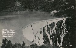 Milliken Dam, Napa Municipal Water Supply California Postcard Postcard Postcard