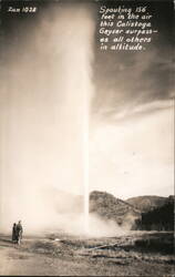 Calistoga Geyser Spouting 156 Feet in the Air California Postcard Postcard Postcard