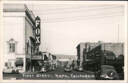 First Street, Napa, California - Fox Theatre Postcard Postcard Postcard