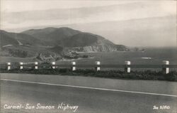 Carmel-San Simeon Highway View with Bixby Bridge Postcard