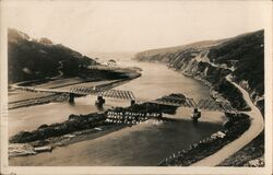 Where Navarro River Meets the Sea, Mendocino County, California Postcard Postcard Postcard