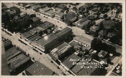 Aerial View of State & School Sts., Ukiah, CA California Postcard Postcard Postcard