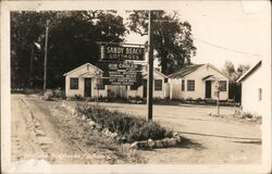 Sandy Beach Cottages, Clear Lake Highlands, CA Postcard