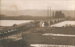 Bridge & River View, Fernbridge, California Postcard