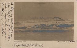 Humboldt Bar Steamship in Rough Seas Postcard