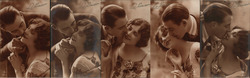 Set of 5: Le Baiser, Romantic Couple, Postcard Set Postcard