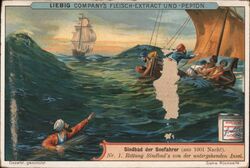 Sindbad the Sailor Rescued, Liebig Fleisch-Extract Trade Card Trade Card