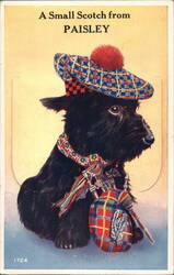 Small Scotch from Paisley, Scottish Terrier Dog Postcard