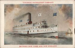 Steamer Concord, Colonial Navigation Co., New York to New England Postcard