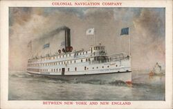 Colonial Navigation Co Steamer Lexington New York Providence Postcard