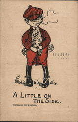 A Little on the Side, Comic Postcard 1907 Postcard