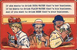 If She Drinks Soda, If He Drinks Water, If You Drink Beer Postcard Postcard