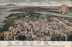 Bird's-eye View of the Alaska Yukon-Pacific Exposition, Seattle 1909 Postcard